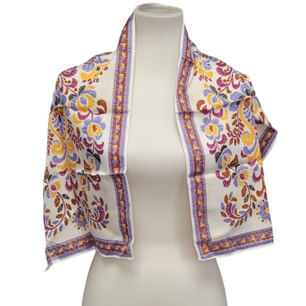 Vintage Floral Scroll Rectangular Abstract Art Ac… - image 4